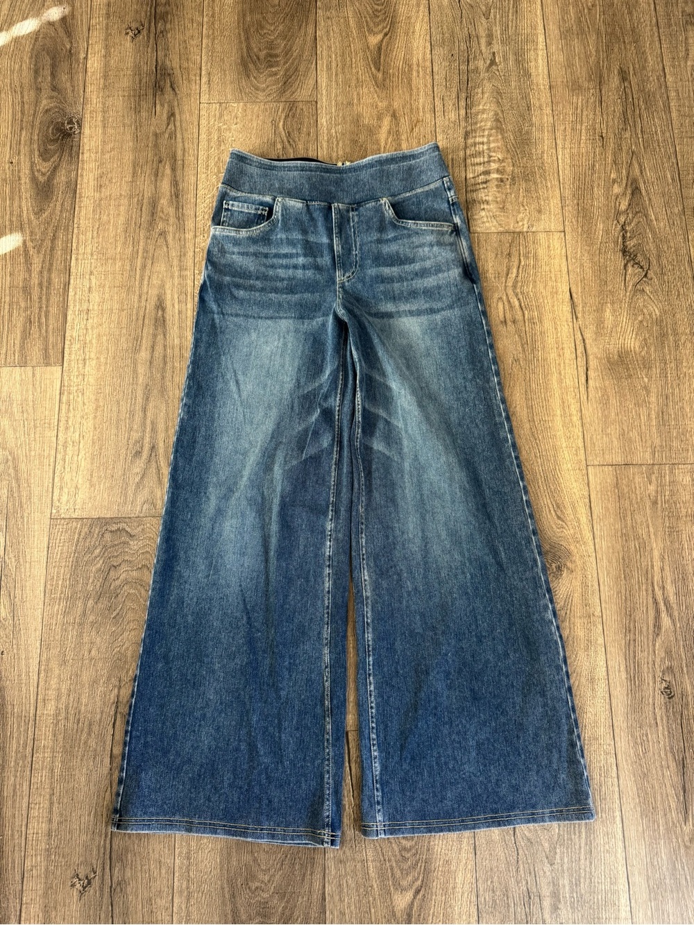 Halara Flex™ High Waisted Pockets Baggy Wide Leg Washed Casual Jeans